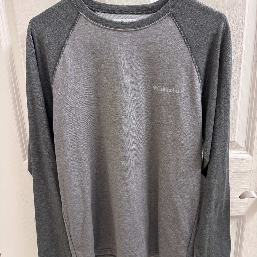 Columbia Thistletown Hills Raglan Long Sleeve Shirt Gray Men's Size S